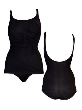Pacific Connections Black One Piece Swimsuit Sleek Design